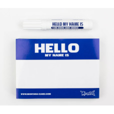 Montana - Hello My Name Is - 100x Stickers BLUE